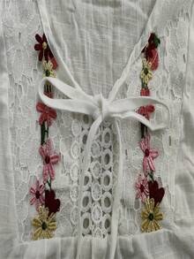 Lace Panel Long Sleeve Women's Shirt