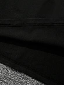 Manfinity LEGND Tricou Casual Bărbați Litere Și Imprimare Cruce Gât Rotund Mânecă Scurtă, Cadou Iubit, Pentru Muncă - Negru - Vizualizare 7