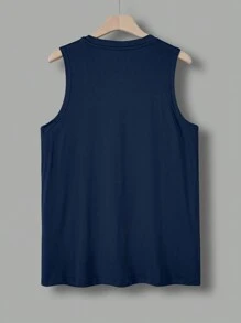 Manfinity Dauomo Camiseta De Tirantes Para Hombre Con Cuello Redondo Y Estampado De Patrón De Oso