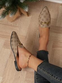 Women's Pointed Toe Flat Mules, Casual And Fashionable Slouchy Slippers
