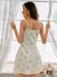 花卉印花细肩带睡裙 睡衣裙 - 彩色 - 查看 2