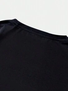 ROMWE MEN Grunge Punk Men's Opiumcore Dark Printed T-Shirt - Black - View 6