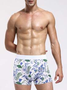 Bóxer Con Estampado Botánico Para Hombre