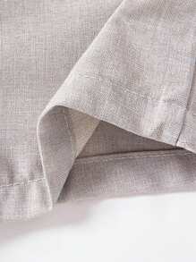 SHEIN Em bé Con trai Trang trí Patch Eo đàn hồi Giải trí Quần short - Màu be - Xem 8