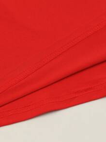 情人節寬鬆款短袖T卹，印花圖案 - 紅色 - 查看 3