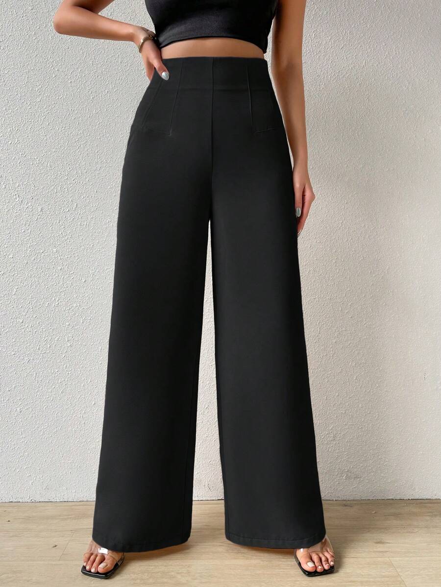 Firerie Women's Simple Casual Elegant Resort & Commute Abstract Print High Waist Wide Leg Pants Baggy Women Pants Fall Pants