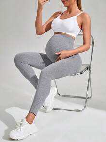 SHEIN Maternity Seamless High Waist Push Up Underwear - Grey - View 5