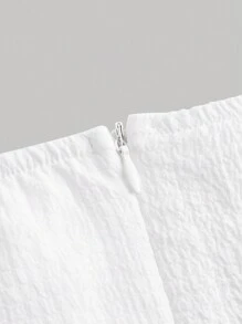 SHEIN x Marika Sila SHEIN MOD Women's White Tie Belted Bow Knot A-Line Summer White Dress Music Festival