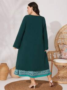 Mulvari Ensemble de 2 pièces: Chemise femme grande taille à ourlet asymétrique et robe longue sans manches à imprimé floral