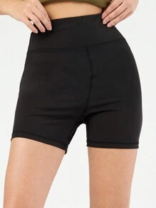 Forever 21 Damen Shorts Mit Elastischem Bund, Klappentaschen Mit Stretch Passform - Schwarz - Übersicht 4