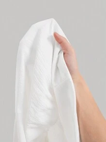 SHEIN x Marika Sila SHEIN MOD Women's White Tie Belted Bow Knot A-Line Summer White Dress Music Festival