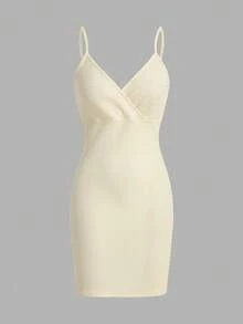 SHEIN Privé 2 Pcs Women'S Textured Wrapped Design Dress - Multicolor - View 5