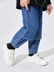 JNSQ 女孩雙色魔術貼運動板鞋 - 白色 - 查看 2