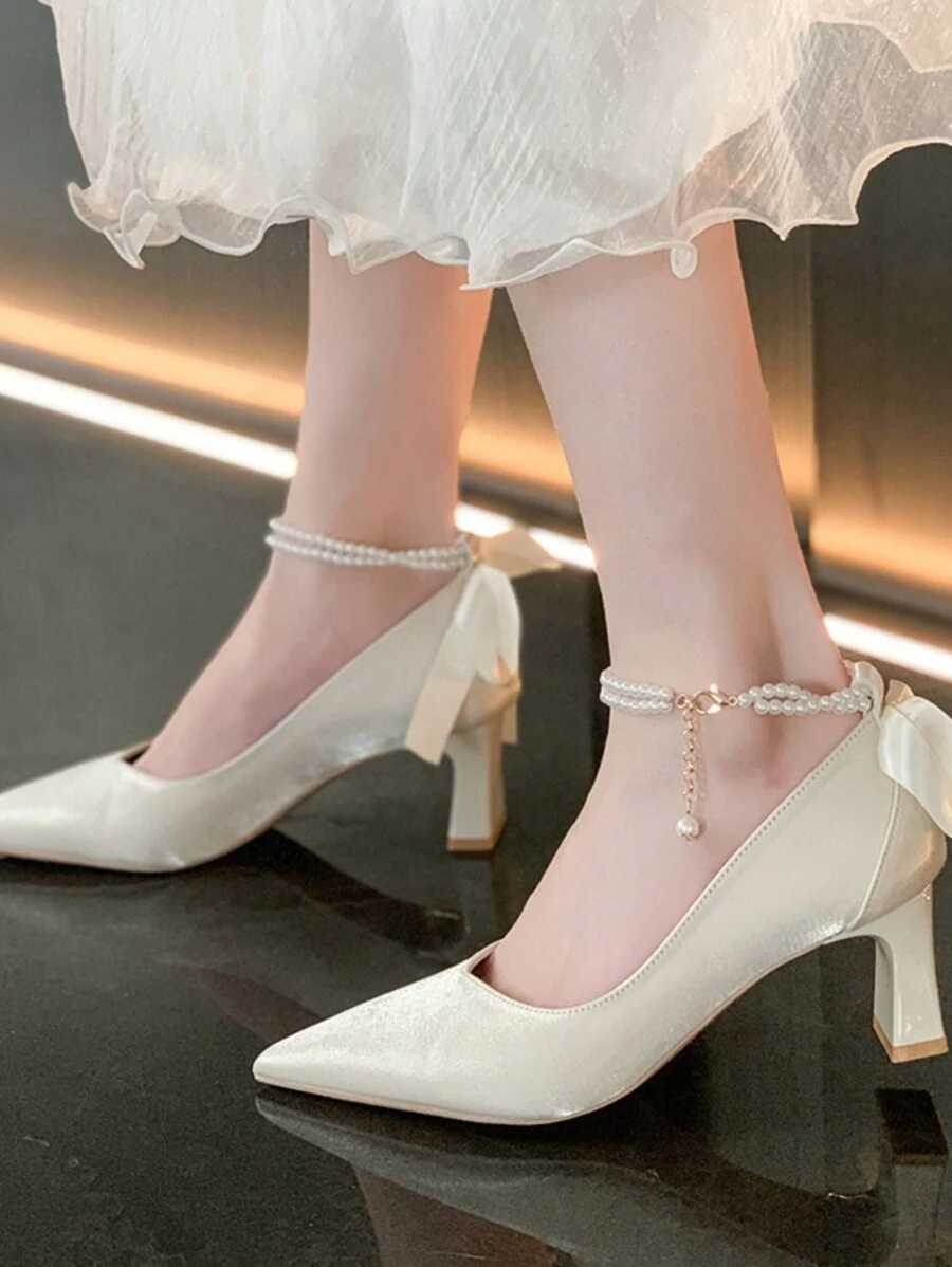 Giày cao gót đế thấp đơn giản cho nữ, thoải mái khi mang cả ngày, thích hợp cho buổi phỏng vấn xin việc, thời trang và đa năng - Màu be - Xem 1