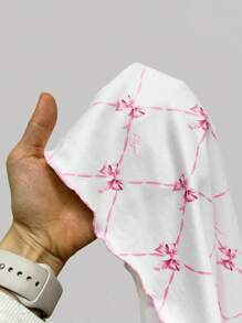 SHEIN MOD Butterfly Printed Bowknot Crop Top Camisole And Shorts Set - Pink - View 5