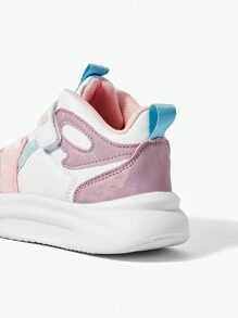 JNSQ Girls Hook-and-loop Fastener Lace Up Design Letter Graphic Chunky Shoes For Spring - Multicolor - View 7