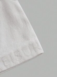 Ocili حمّالة صدر مطبوعة من الأحرف الهجائية وسترة ملائمة لجسم المرأة - لون مشمشي - مشاهدة 4