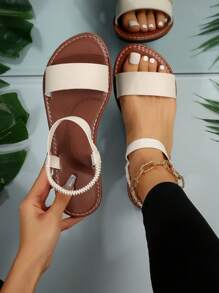 Kích thước lớn Của phụ nữ Giải trí , Linh hoạt Giày lười Dép phẳng - Màu be - Xem 1