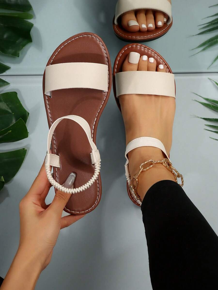 Kích thước lớn Của phụ nữ Giải trí , Linh hoạt Giày lười Dép phẳng - Màu be - Xem 1