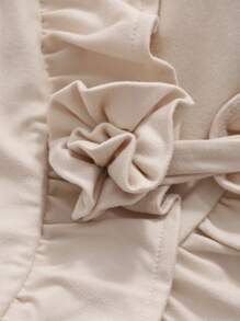 DAZY Women's Solid Color Ruffle Wrapped Strapless Dress Carnival - Beige - View 7