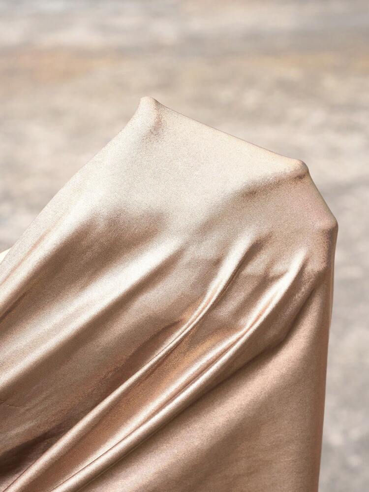 Plus Size Women's Spring Summer  Rave Party Music Festival Country Concert  Shiny Metallic Fabric Music Festival  Dress