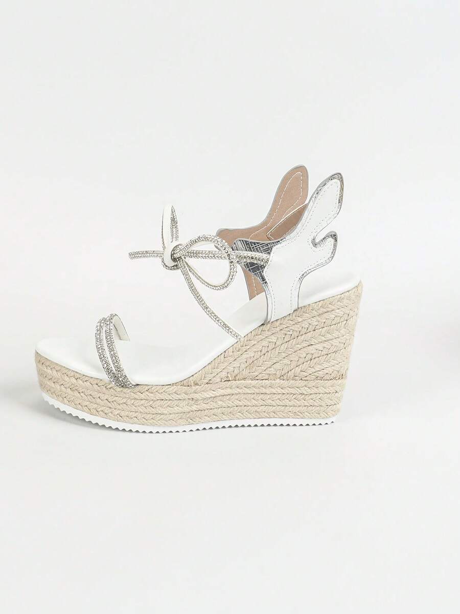 2024 New Summer French Style Fairy High Heels For Women, Match Any Dress, Wedge Heel