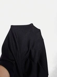 SHEIN EZwear 素色吊帶緊身洋裝 - 黑色 - 查看 7