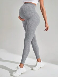 SHEIN Maternity Seamless High Waist Push Up Underwear - Grey - View 4