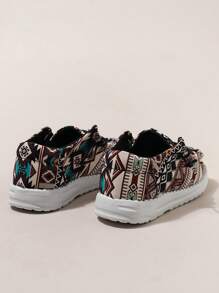 Tênis Com Estampa Multicolorida Estilo Feminino, Leve E Confortável, Adequado Para Todas As Estações