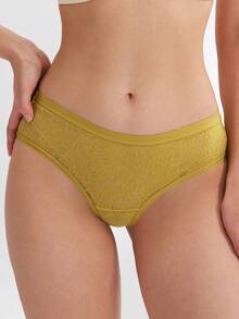 LUVLETTE 性感内衣 3 件装 中腰 弹力 舒适 蕾丝 性感 女士 内衣 内裤 套装 - 彩色 - 查看 7