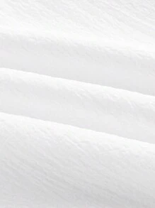 SHEIN x Marika Sila SHEIN MOD Women's White Tie Belted Bow Knot A-Line Summer White Dress Music Festival