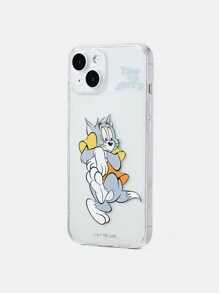 TOM & JERRY X SHEIN Caja De Telefono Con Patrón Impreso De Dibujos Animados Y Letras - transparente - Ver 3