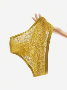 LUVLETTE 性感内衣 3 件装 中腰 弹力 舒适 蕾丝 性感 女士 内衣 内裤 套装 - 彩色 - 查看 5