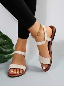 Kích thước lớn Của phụ nữ Giải trí , Linh hoạt Giày lười Dép phẳng - Màu be - Xem 3