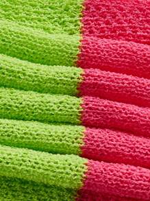 SHEIN Unity 女款拼色交叉後背針織上衣 - 彩色 - 查看 4