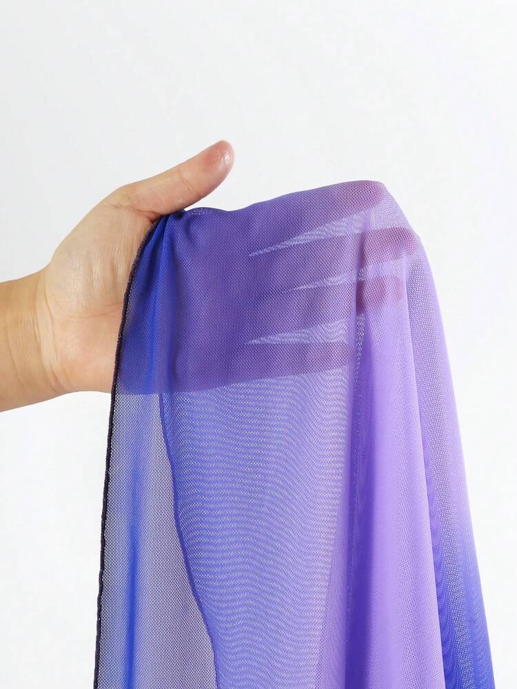 Women's Ombre Side Knot Ruched Cover-Up Skirt (Random Print)