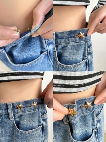 DAZY Fashionable Star Shaped Button Waist Cincher