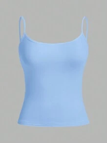SHEIN EZwear 3件套休闲百搭性感女式吊带背心，夏季修身背心 - 彩色 - 查看 9