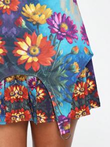Videmus Omnia Váy xếp ly mini thanh lịch họa tiết hoa cổ điển Boho Bohemian của nhà thiết kế, dành cho mùa hè, ngày lễ, tiệc tùng, kỳ nghỉ, đêm giao thừa, lễ hội - Nhiều màu - Xem 5