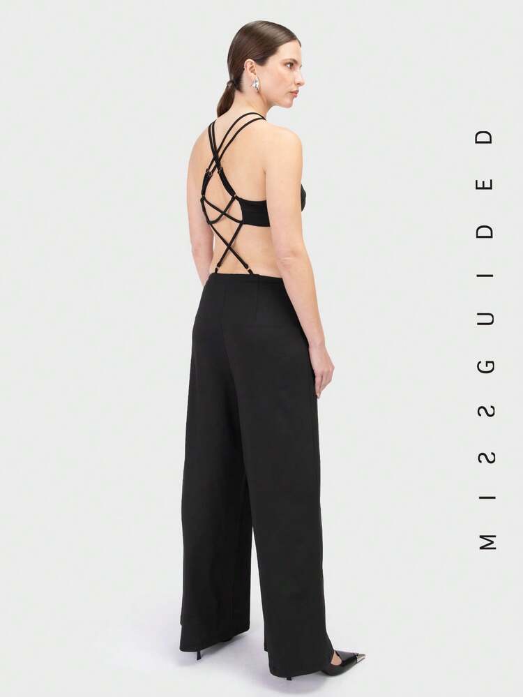 MISSGUIDED Combi-pantalon À Découpe Large