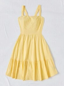 Soleia 女士結繩無背肩帶連衣裙