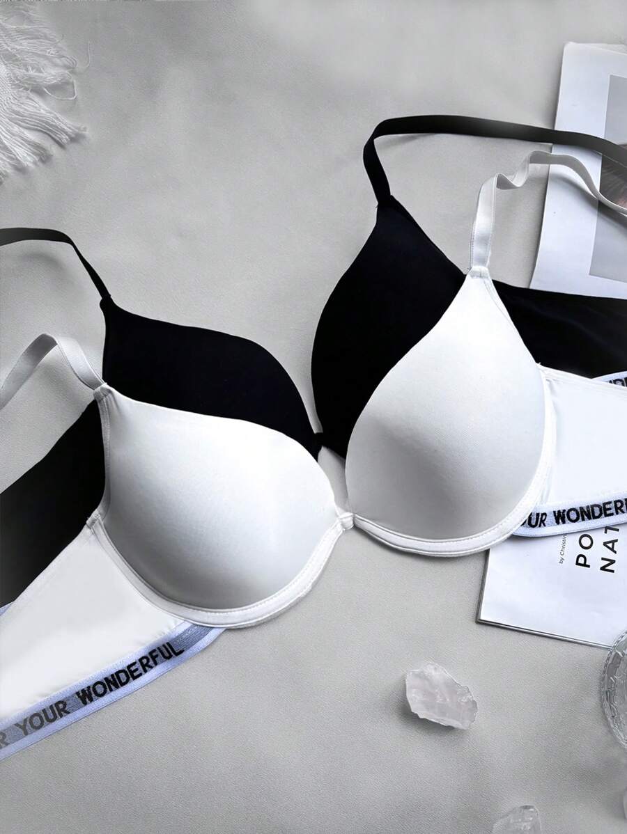 女性純色胸罩 - 彩色 - 查看 1