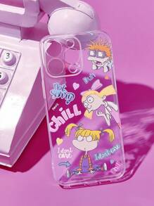 Nick 90s | SHEIN Cute Printed Mobile Phone Case,Compatible With IPhone - Clear - View 9