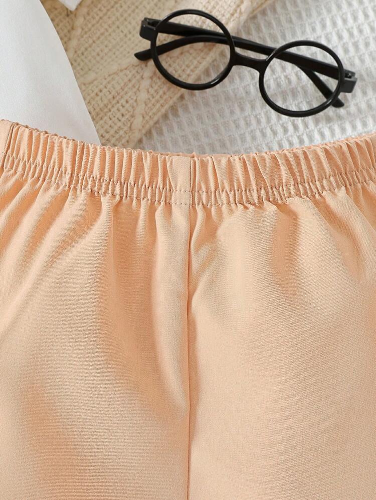 Baby Boy Summer Gentleman Style Shirt And Shorts Set, Preppy Style