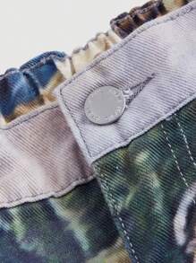 SHEIN MOD Kích thước lớn Của phụ nữ Retro Nhuộm Tranh sơn dầu Lỏng lẻo Quần legging thẳng - Nhiều màu - Xem 4