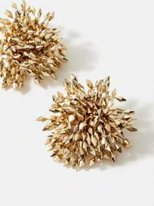 SHEIN SXY 1对时尚手工个性化耳环 - 金黃色 - 查看 6