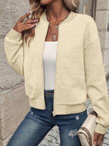 EMERY ROSE 女性拉鍊前方棒球夾克