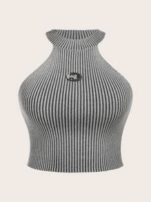 SHEIN EZwear CURVE Plus Size Women's Sleeveless Fitted Knitted Top, Multiple Pack - Multicolor - View 11