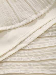 DAZY Quần xếp ly lưng thun co giãn màu trơn cho nữ, Quần giáo viên - Màu be - Xem 8