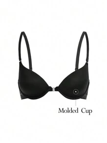 Ocili Leisure Solid Underwire Push Up Bra Lingerie - Black - View 3